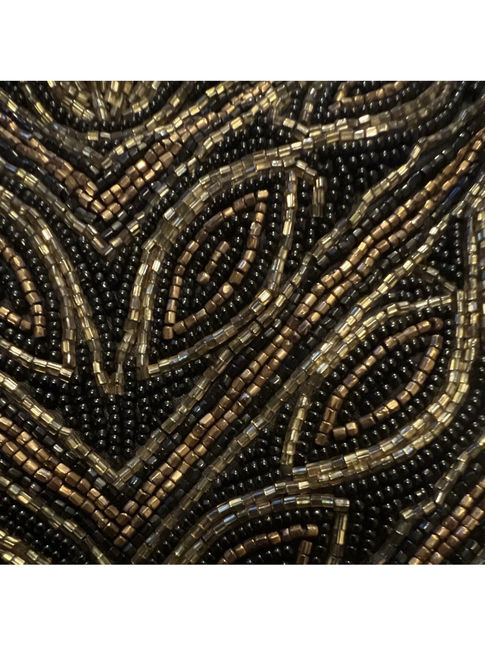 Magid Black and Gold Beaded Evening Clutch - Picture 7 of 7